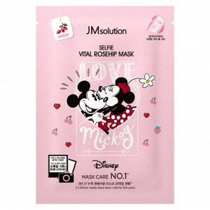 Тканевая маска с экстрактом шиповника JMsolution Disney Collection Love Mickey Selfie Vital Rosehip