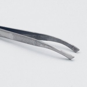 Косметика Zinger Пинцет для бровей дугообразный скошенный Standard 86053 S, серебристый