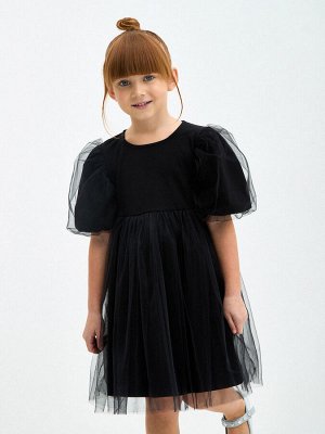 KOGANKIDS Платье для девочки, чёрный
