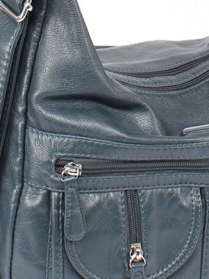 Сумка женская искусственная кожа Guecca-RY 103  (рюкзак change),  2отд,  синий 259236