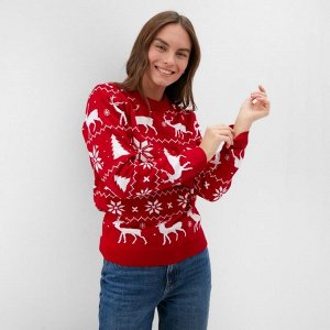 Джемпер новогодний вязанный KAFTAN "New Year" размер 44