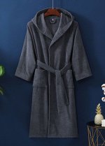 Махровый хлопковый халат в японском стиле