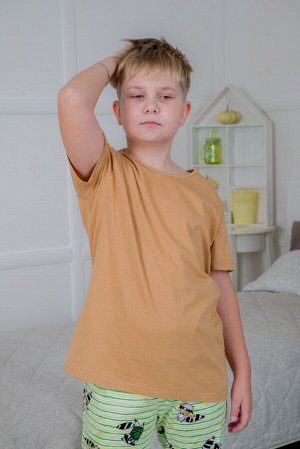 Футболка детская из кулирки охра
