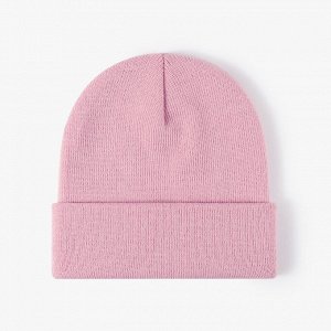Женская шапка, цвет розовый