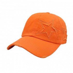 Кепка унисекс, декор "звезды", цвет оранжевый