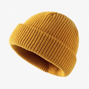 Женская вязаная шапка, цвет желтый