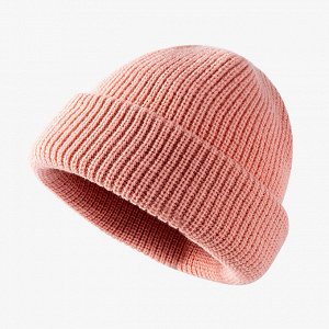 Женская вязаная шапка, цвет светло-розовый
