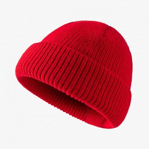 Женская вязаная шапка, цвет красный