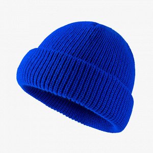 Женская вязаная шапка, цвет синий