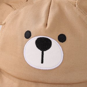 Детская кепка с ушками, принт &quot;мишка&quot;, цвет светло-коричневый