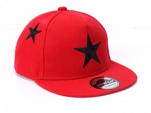 Детская кепка, принт "звезды", цвет красный