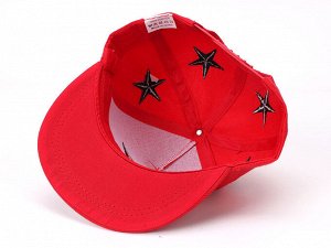 Детская кепка, принт "звезды", цвет красный