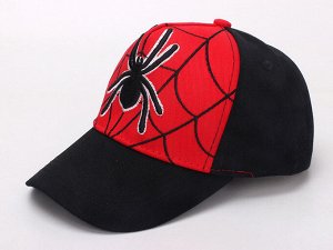 Детская кепка, принт "паук", цвет черный/красный