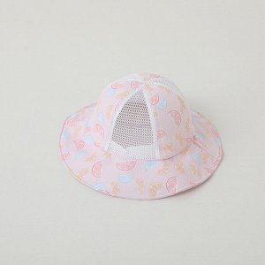 Детская шляпка, принт "апельсины", цвет розовый
