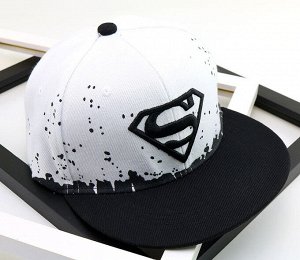 Детская кепка, принт "супермен", цвет белый