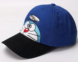 Детская кепка, принт "кот", цвет синий