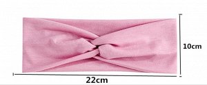 Женская повязка на голову, цвет розовый
