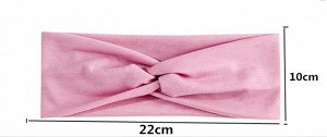 Женская повязка на голову, цвет светло-розовый