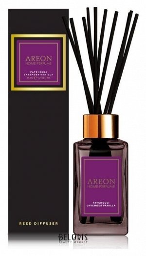 AREON HOME PERFUMES Аромадиффузор "PREMIUM" Пачули-Лаванда-Ваниль, 85 мл  NEW