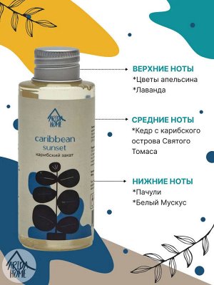 Наполнитель для ароматического диффузора "Карибский закат" 100 мл