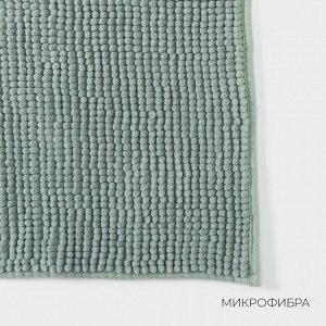 Коврик для дома LaDо́m, букли, плотность 1000 г, 50x80 см, мятный