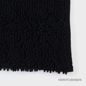 Коврик для дома LaDо́m, букли, плотность 1400 г, 50x80 см, графитовый