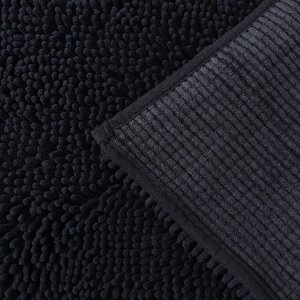 Коврик для дома LaDо́m, букли, плотность 1400 г, 50x80 см, графитовый