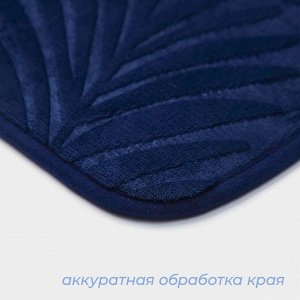 Коврик для ванной SAVANNA «Патриция», 40x60 см, цвет синий