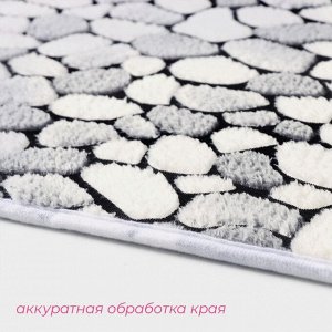 Коврик для ванной и туалета Доляна «Галька», 40x60 см