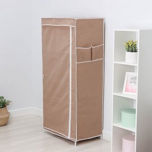 Шкаф тканевый каркасный, складной LaDо́m, 70x45x150 см, цвет бежевый