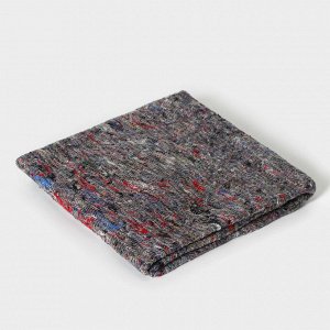 Салфетка - тряпка хозяйственная Доляна, 50x60 см, плотность 180 г/м², строчка 2,5 мм, с оверлоком, серая