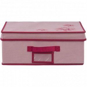Короб для хранения «Хризантема», 40х30х16 см, розово-бордовый