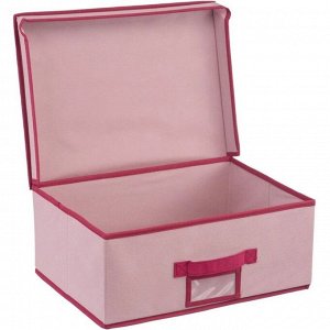 Короб для хранения «Хризантема», 40х30х16 см, розово-бордовый
