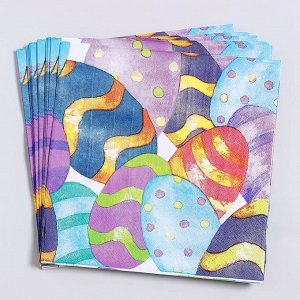 Салфетки бумажные на пасху «Пасхальные яички», 33x33 см, набор 20 шт.
