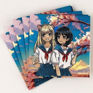 Салфетки бумажные 25x25 см «Девочки», набор 20 шт.