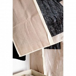 Чехол для одежды «Лен», 100х60 см, песочный
