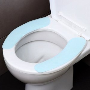 Наклейка на унитаз однотонные, 2 шт. (голубая)