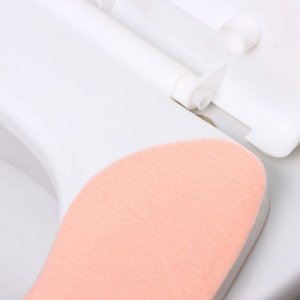 Наклейка на унитаз однотонные, 2 шт. (розовая)
