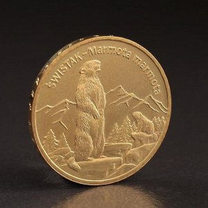 Монета "2 злотых 2006 Польша Сурок