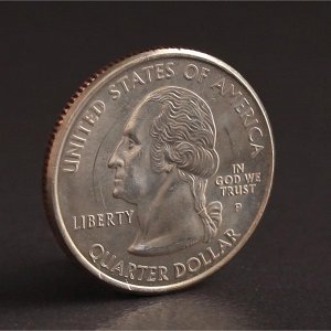 Монета "25 центов 2001 Вермонт США"