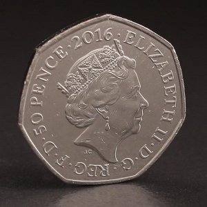 Монета "50 пенсов 2016 Великобритания 150 лет со дня рождения Беатрис Поттер, Клара Кряквуд   325944
