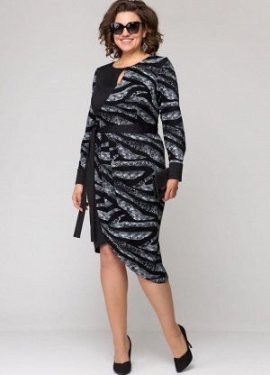 Платье EVA GRANT 7181 серый принт