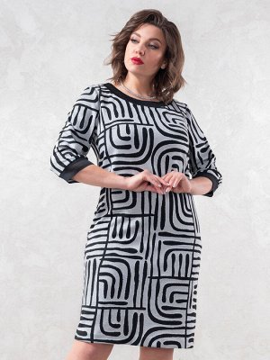 Платье Avanti 1619-1 серый/черный