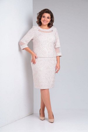 Платье Pocherk 1-003 розовые вензеля