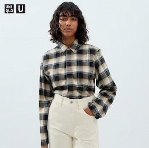 UNIQLO Тонкая рубашка в клетку