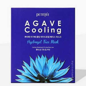 Охлаждающая гидрогелевая маска с экстрактом агавы Petitfee Agave Cooling Hydrogel Face Mask, 32g*1шт