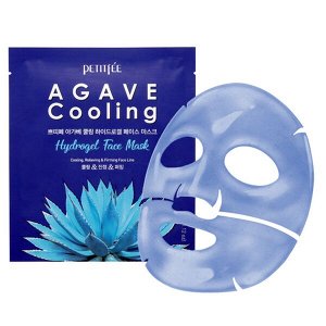 Охлаждающая гидрогелевая маска с экстрактом агавы Petitfee Agave Cooling Hydrogel Face Mask, 32g*1шт