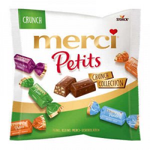 Шоколадные конфеты ассорти Шторк Merci Petits Кранчи 125 гр