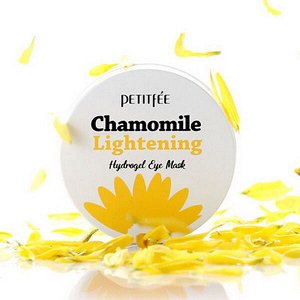 Осветляющие патчи против темных кругов с экстрактом ромашки Petitfee Chamomile Lightening Hydrogel Eye Mask, 60шт