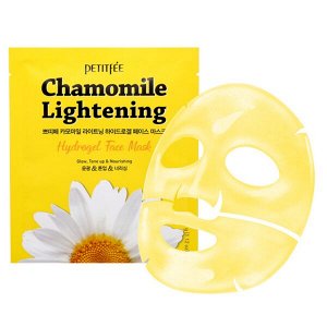 Успокаивающая гидрогелевая маска с экстрактом ромашки Petitfee Chamomile Lightening Hydrogel Face Mask, 32гр*1шт